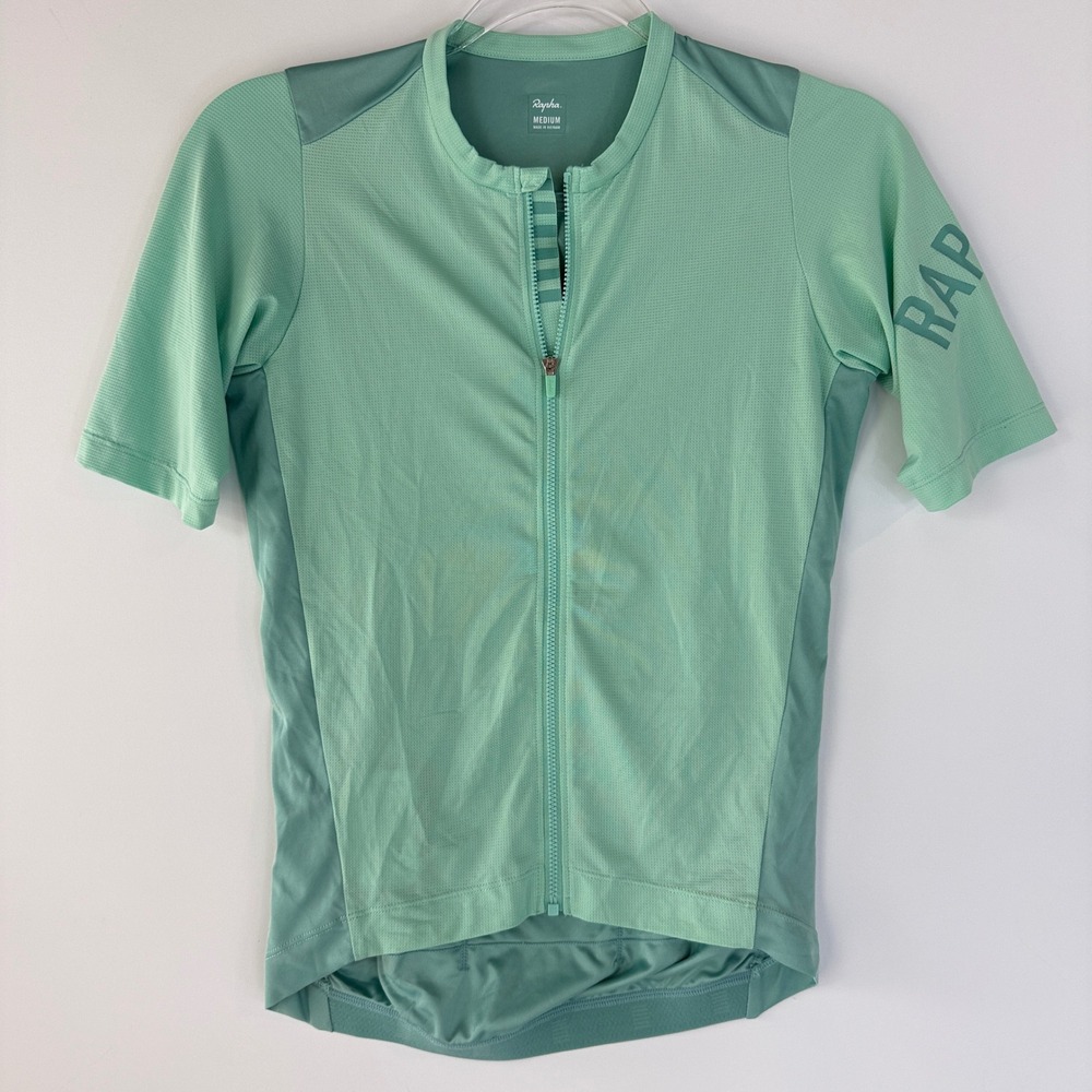 Rapha Pro Team Training Jersey Womens Medium Mint Green Short Sleeve BFA01XX